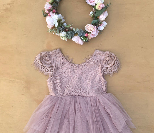 Felicity Dress - Dusty Pink