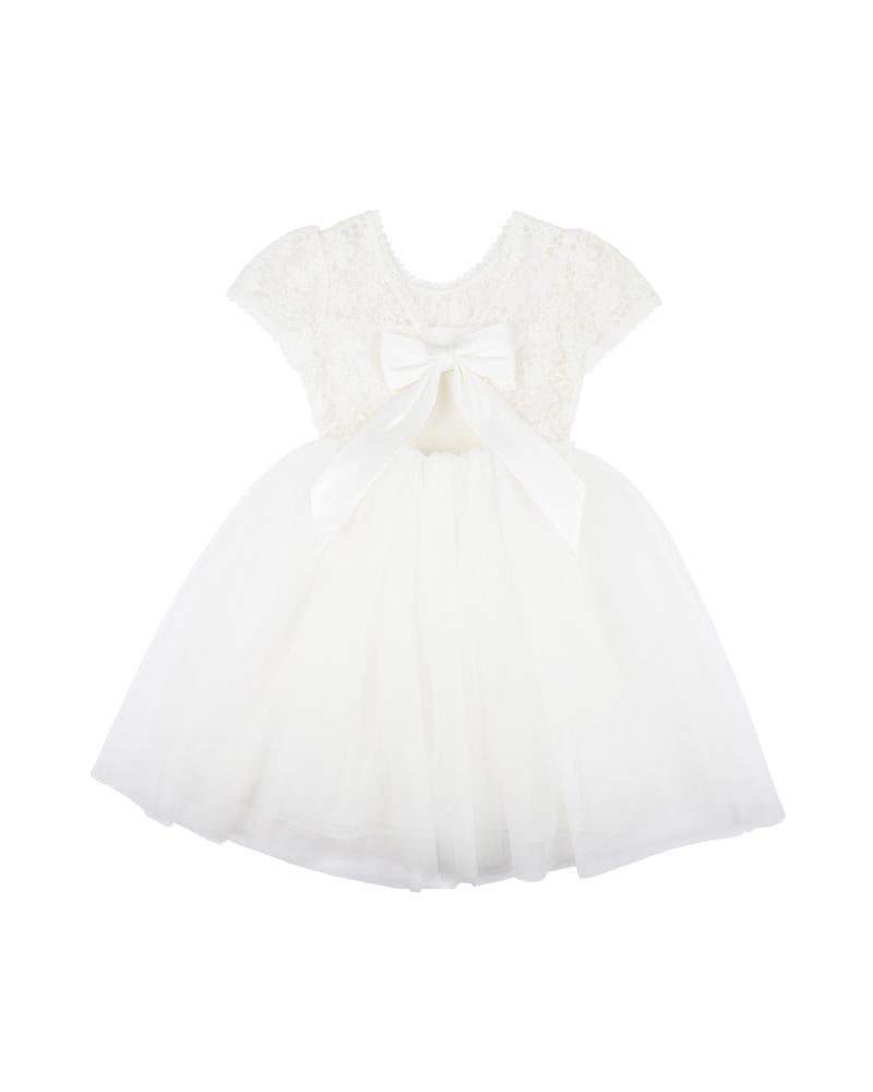 Lace Bodice w Back Bow Dress and Bloomers