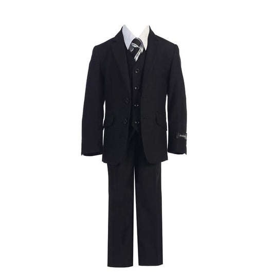 Black Suit Slim Fit 5pc - Style 728