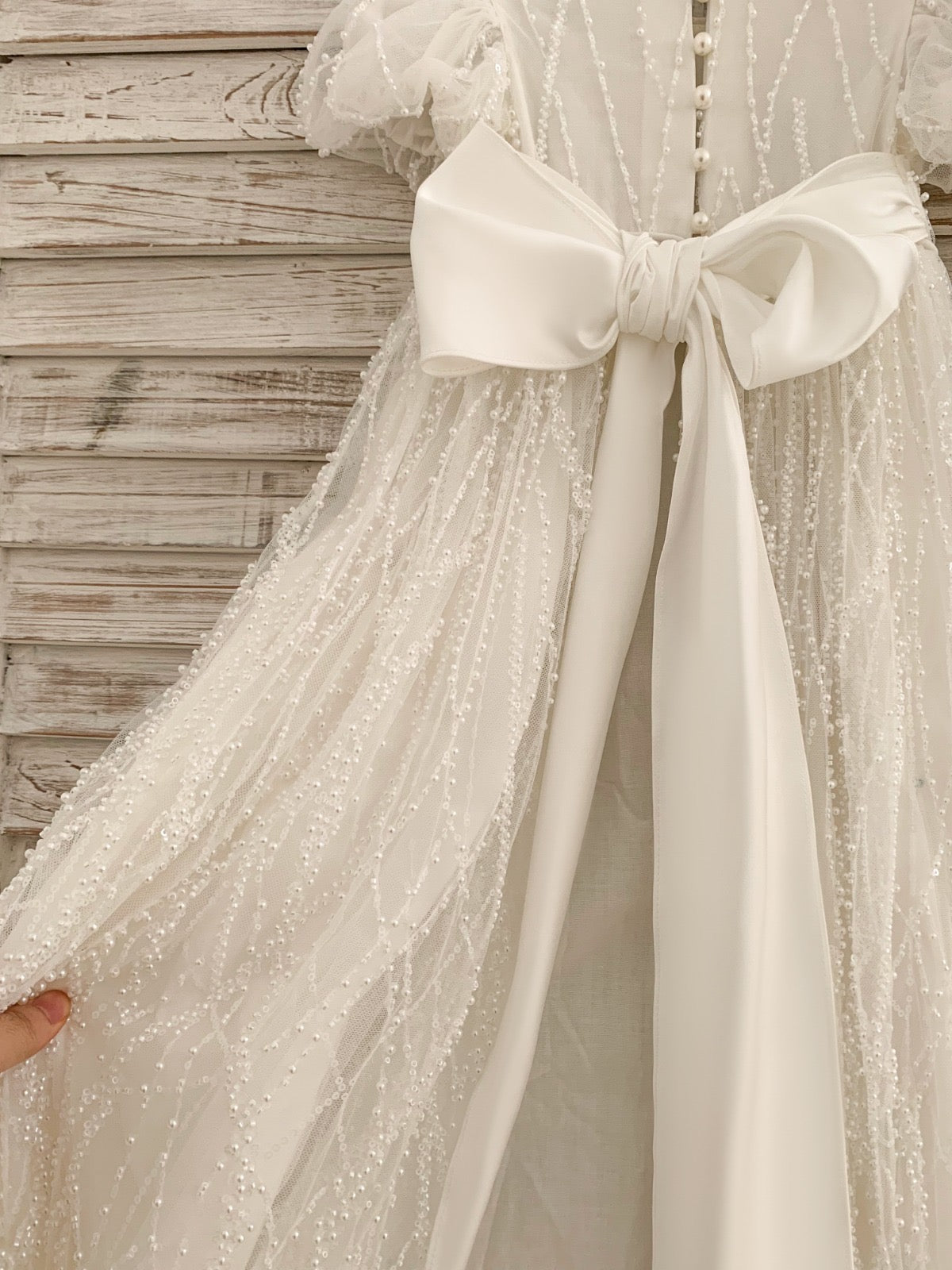 Krisiana Peal Lace Christening Gown PRE-ORDER