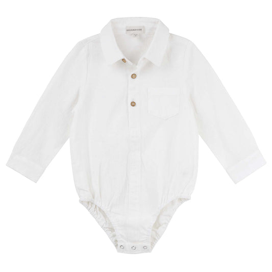 Archie Long Sleeve Button Romper