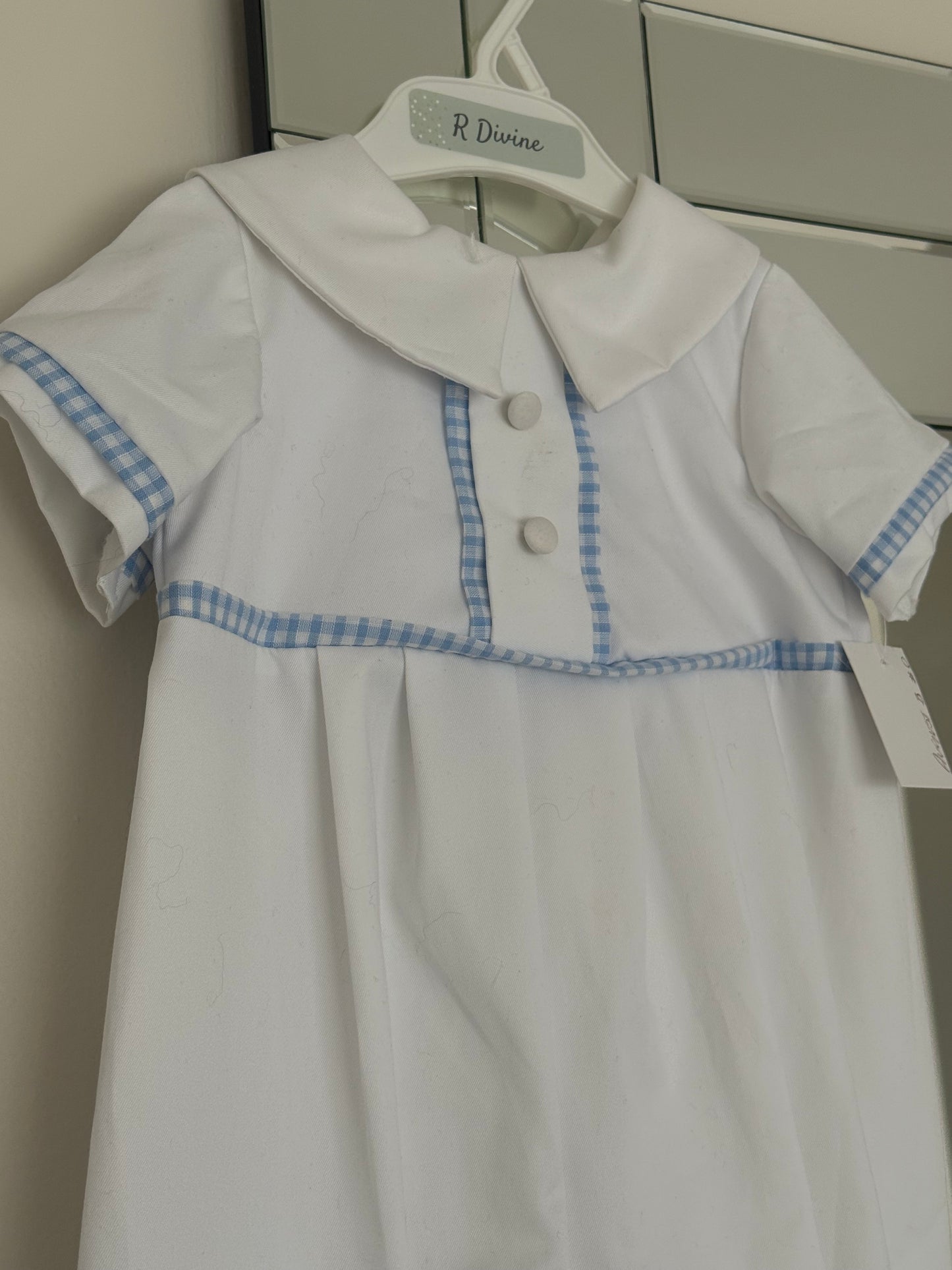August Check Romper- SAMPLE DISCONTINUED