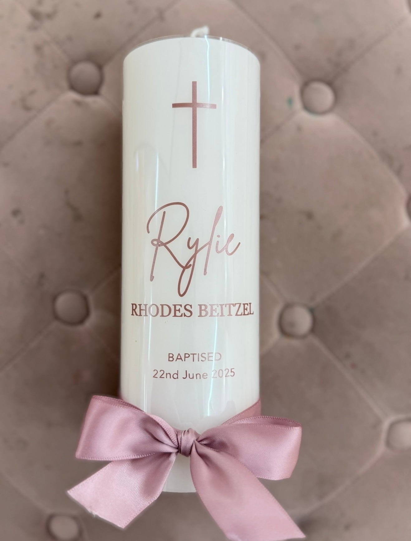 Personalised Classic Baptism Candle