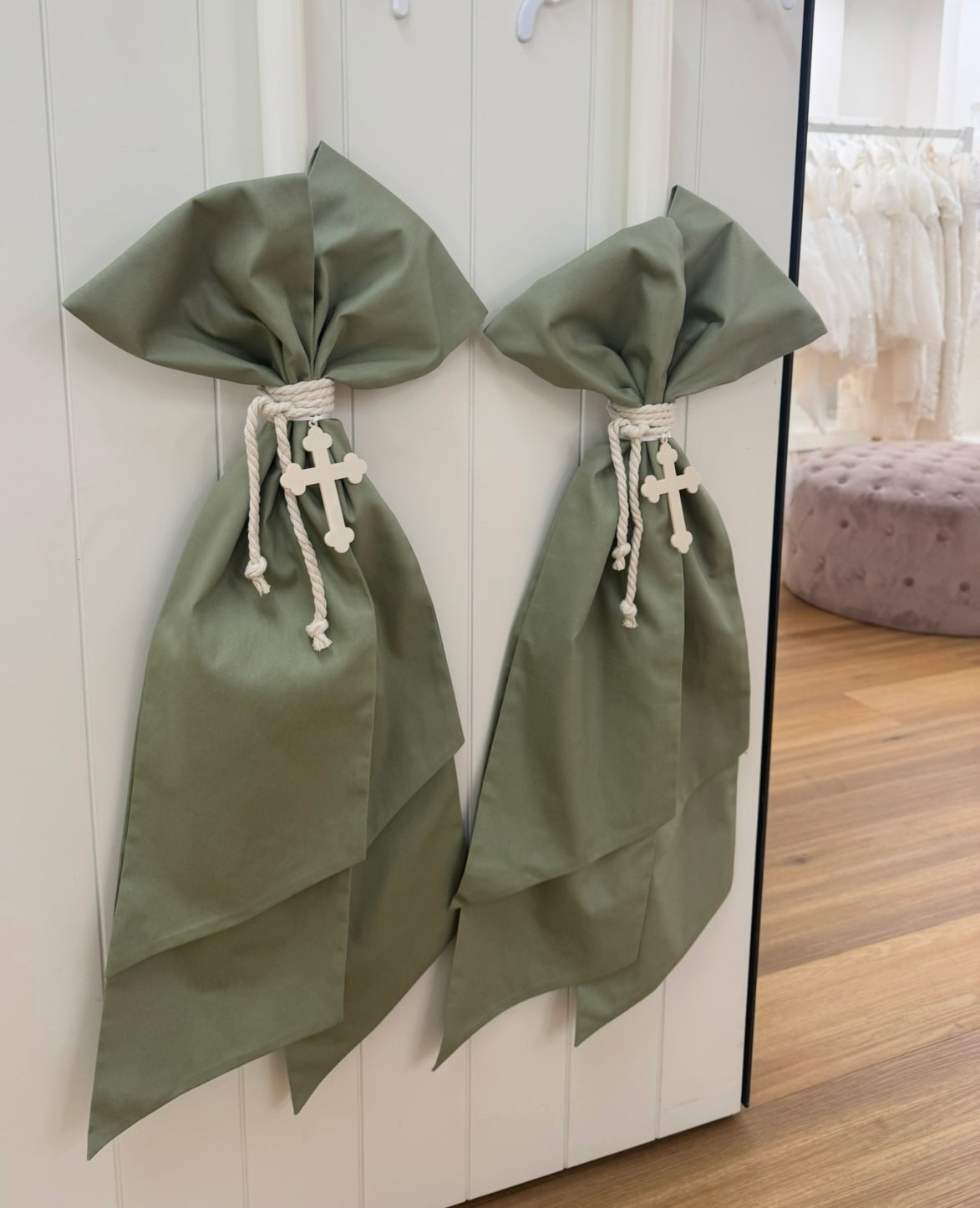 Orthodox Christening Candle - Layered Fabric