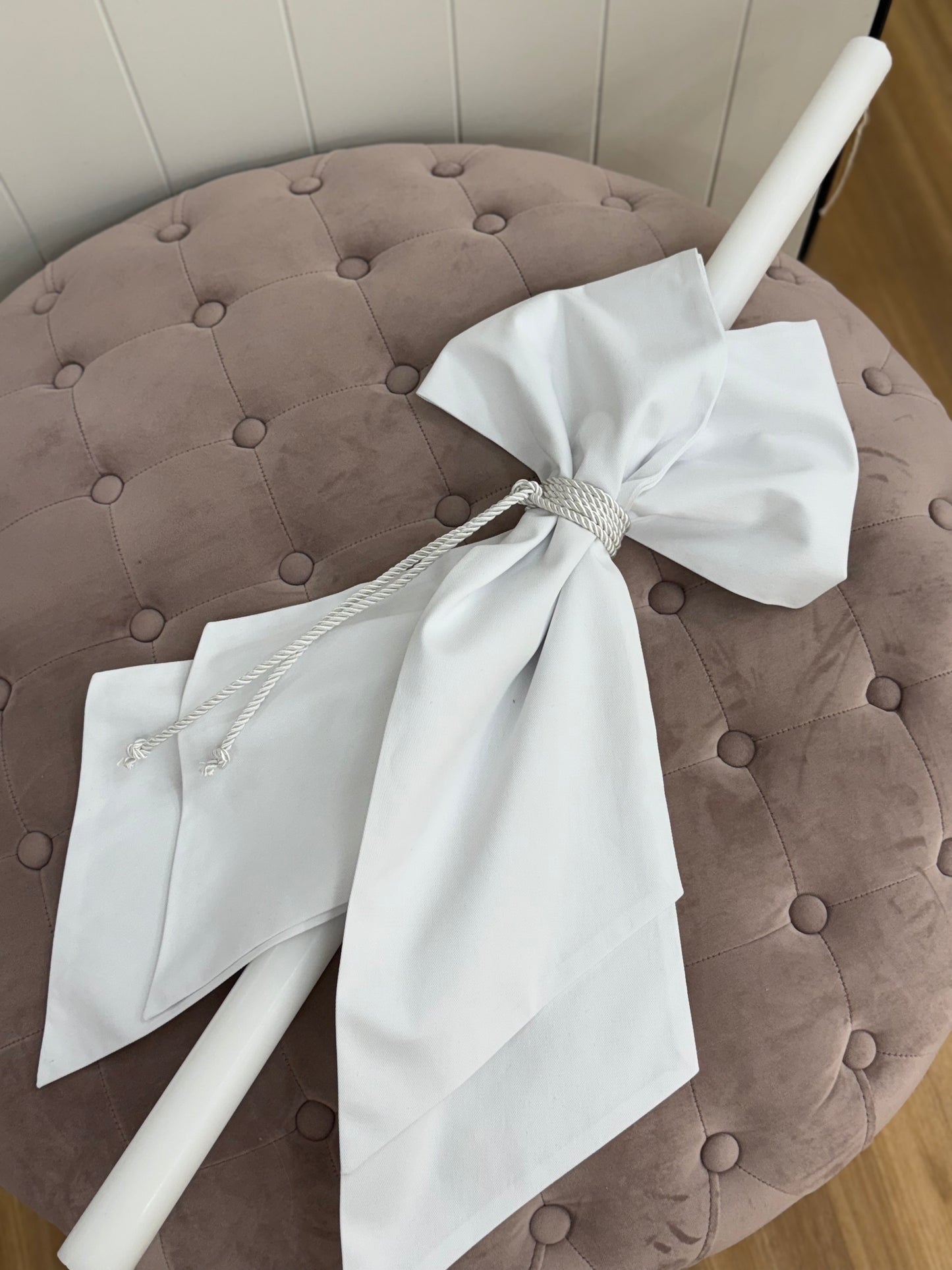 Orthodox Christening Candle - Layered Fabric