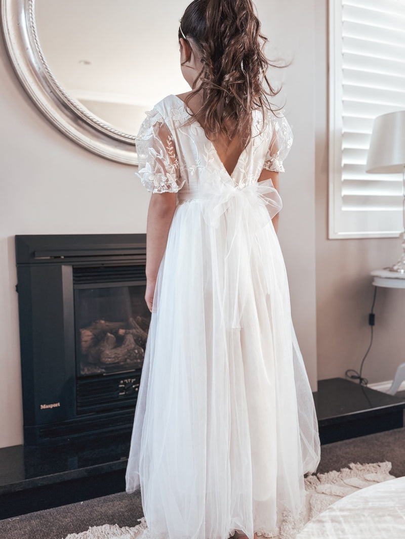 Eva Embroidered White Dress