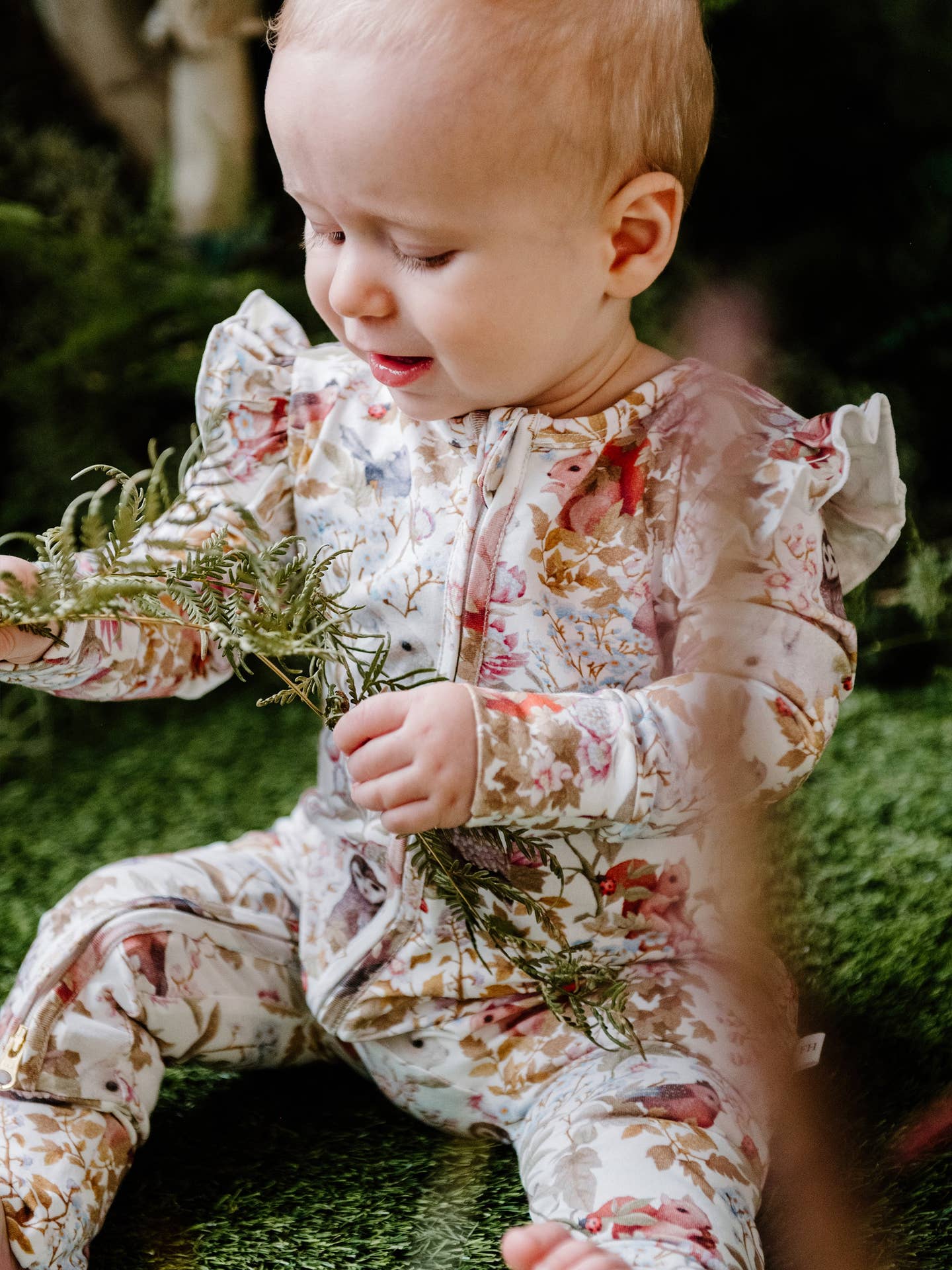 Precious Frill Coverall - Woodlands