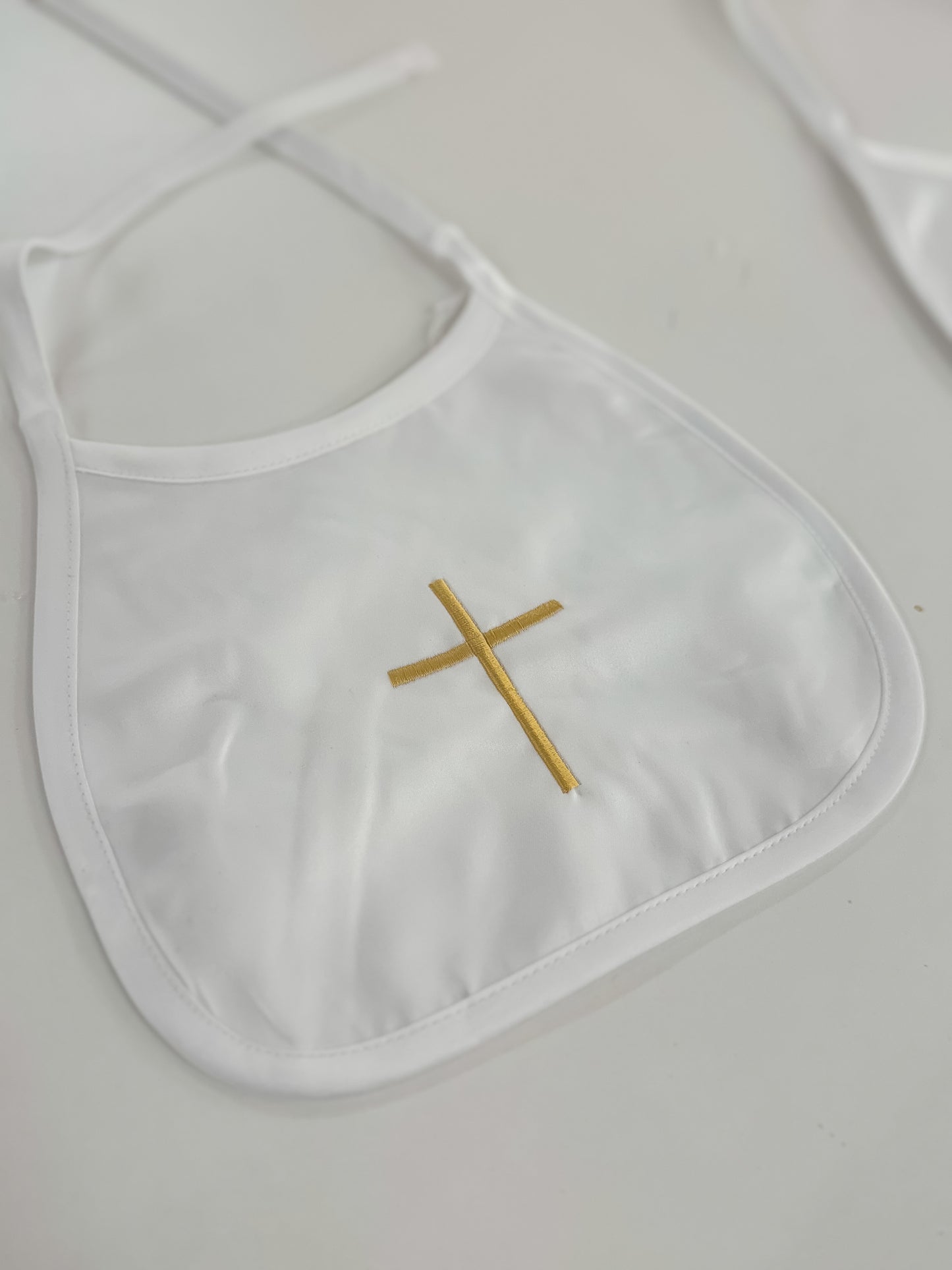 Christening Cross Satin Bib