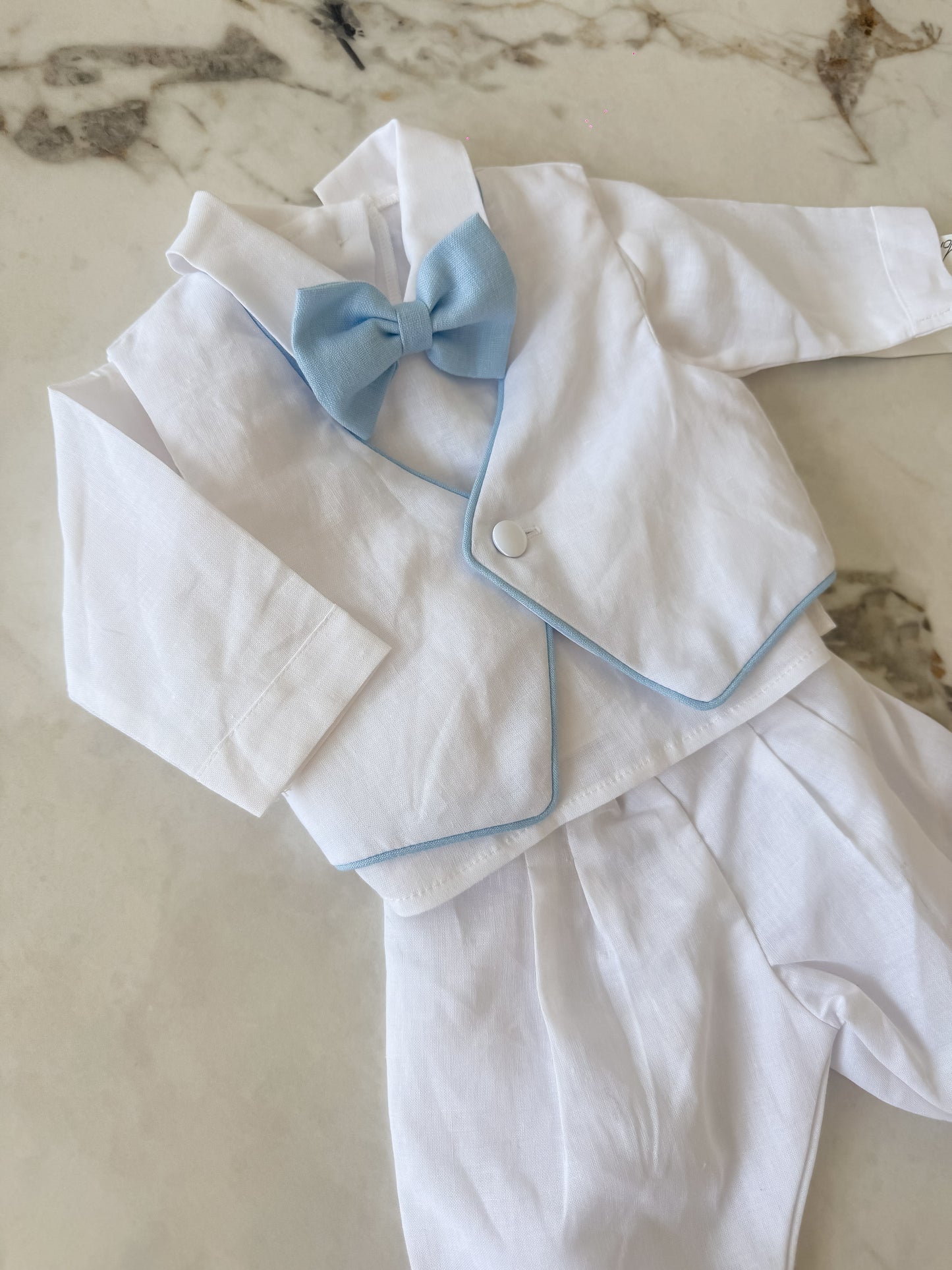 Tony Linen Christening Set- SAMPLE DISCONTINUED