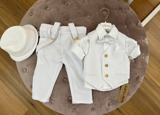 Dolce Bambini Boys Outfit 8555 WHITE