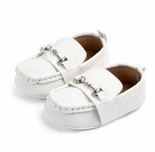 PU Baby Loafers - White