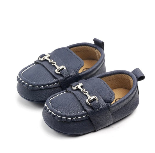 PU Baby Loafers - Navy