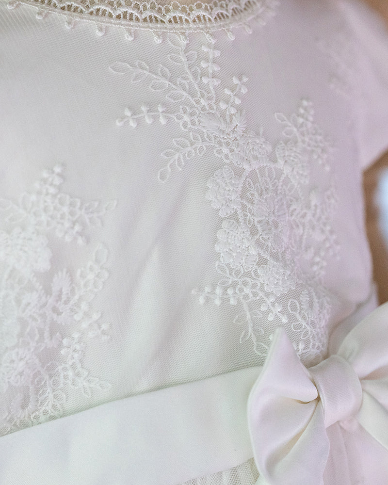 Open Back Christening Dress with Bloomer