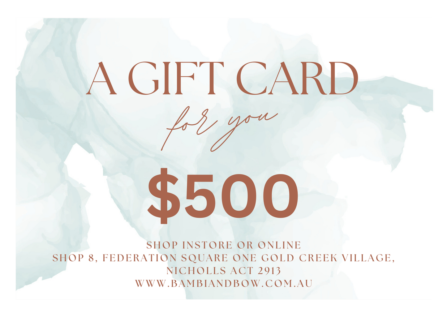 Bambi And Bow Gift Card