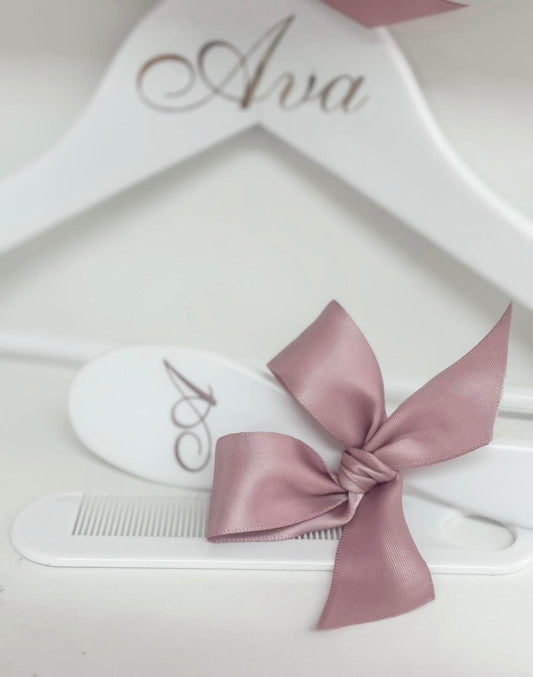 Personalised White Brush/Comb Set