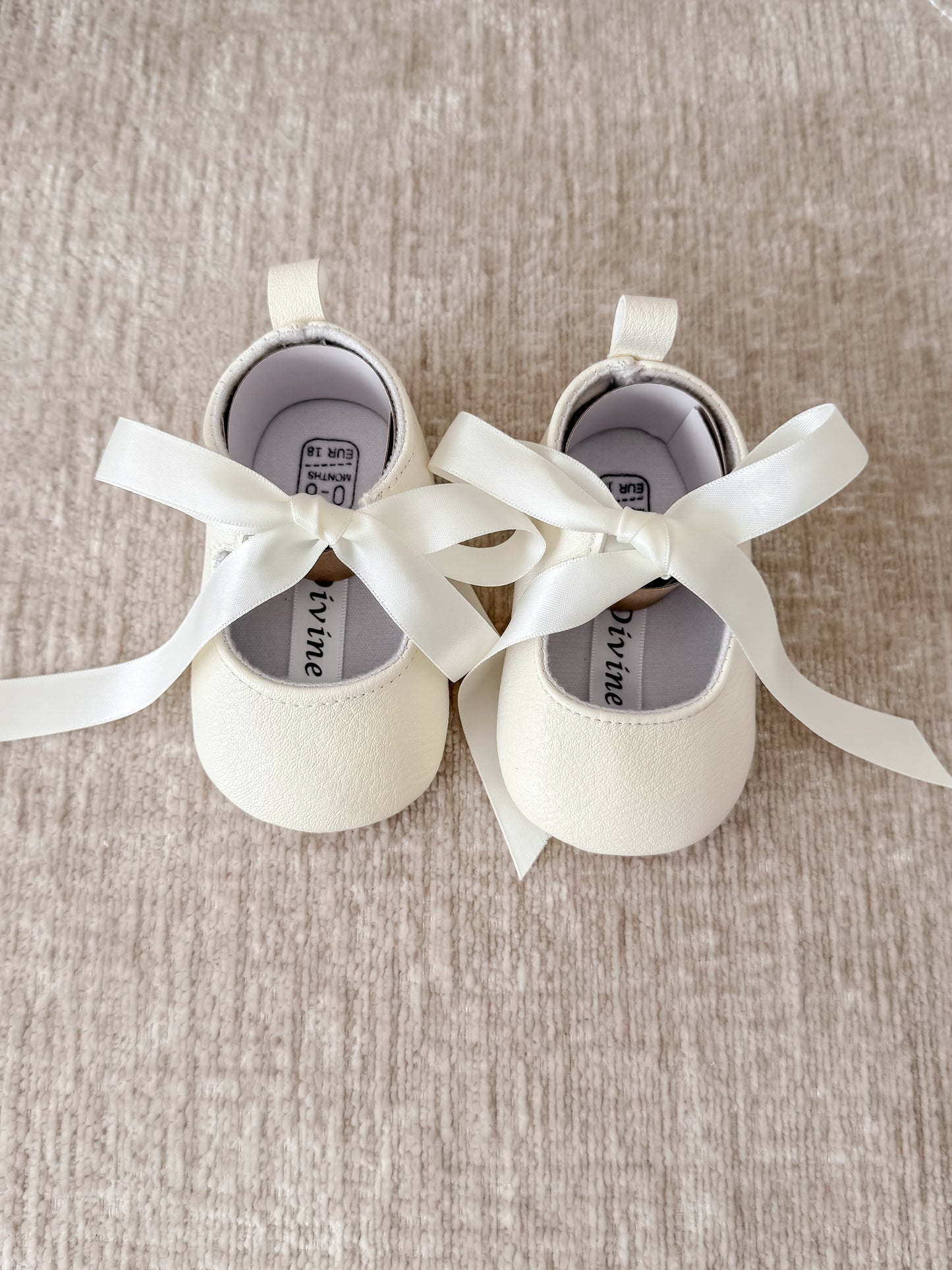 Christening PU Leather White Ballet Shoe