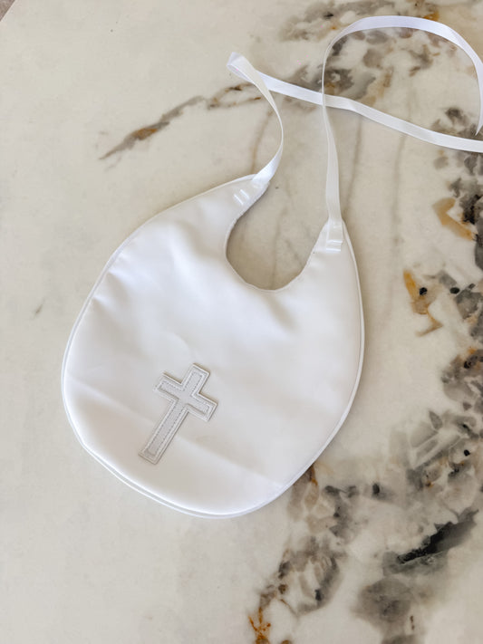Christening Satin Bibs - Assorted