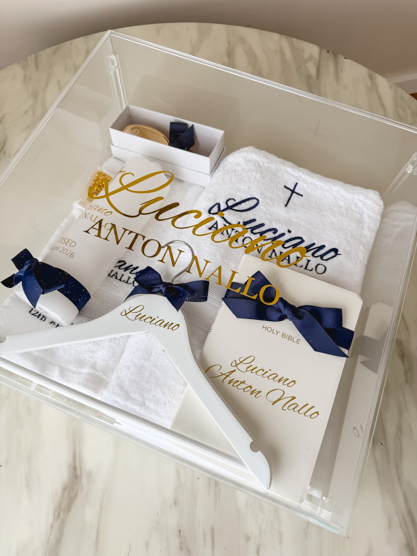 Frosted Acrylic Christening Box