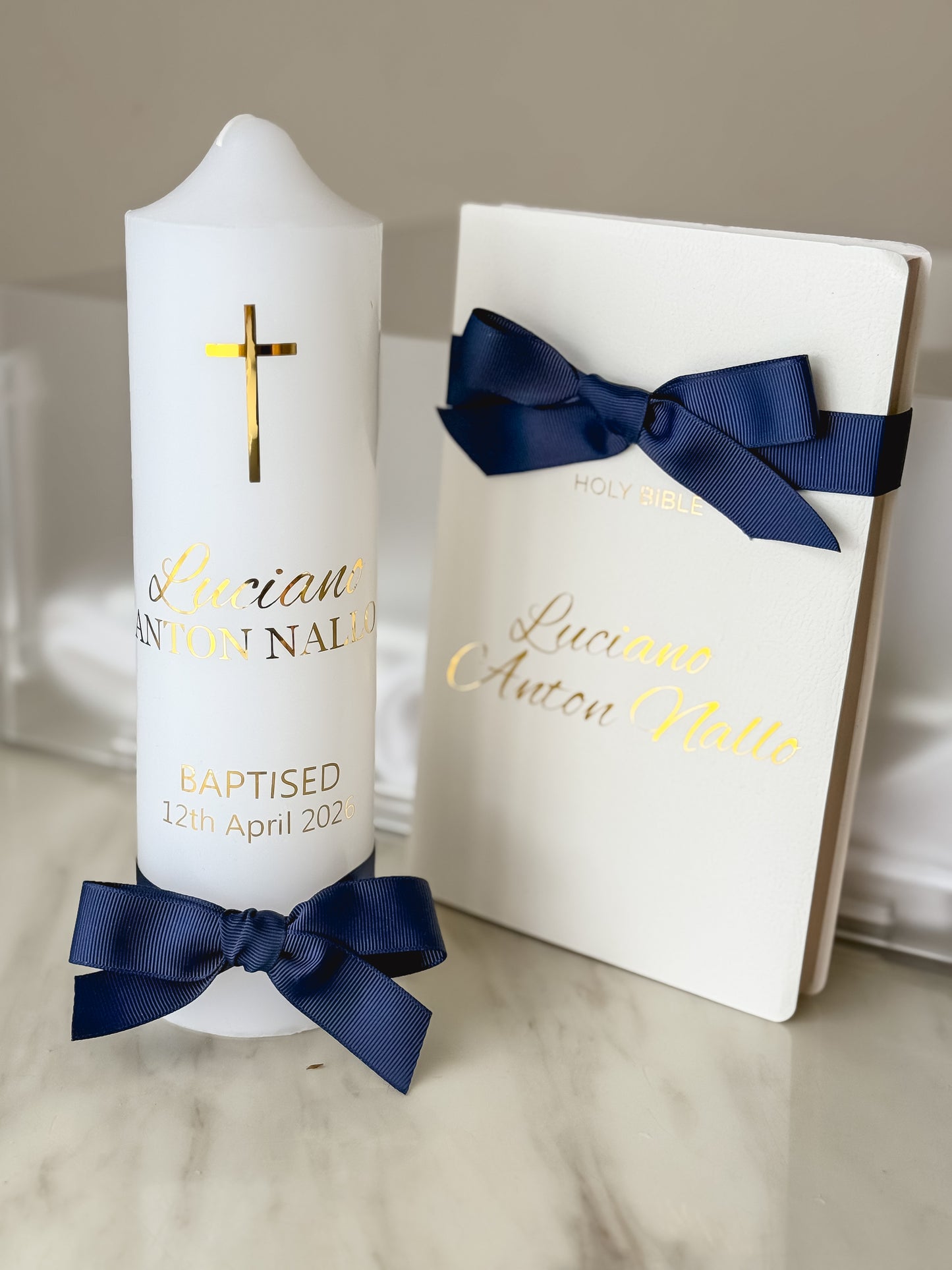 Personalised Classic Baptism Candle