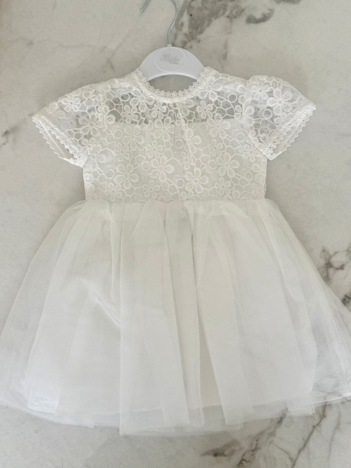 Lace Bodice Back Bow Dress