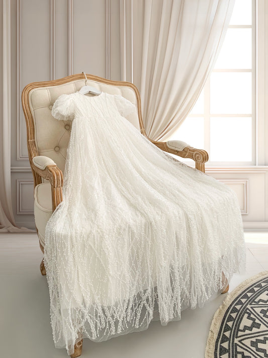 Krisiana Peal Lace Christening Gown PRE-ORDER
