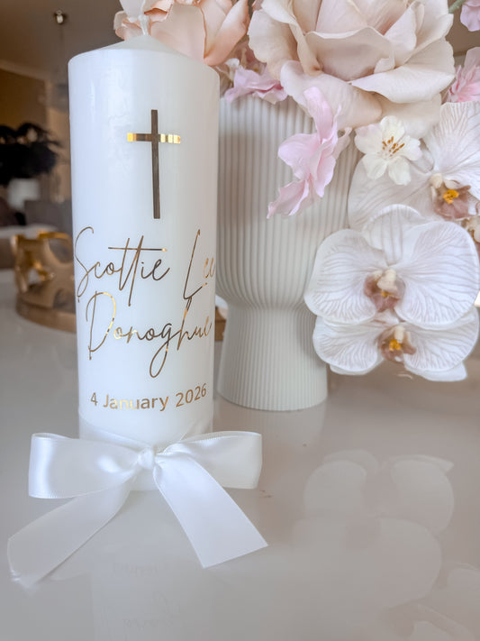 Personalised Classic Baptism Candle