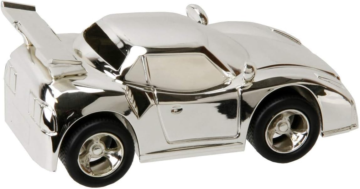 Silver Sports Car Money Bank