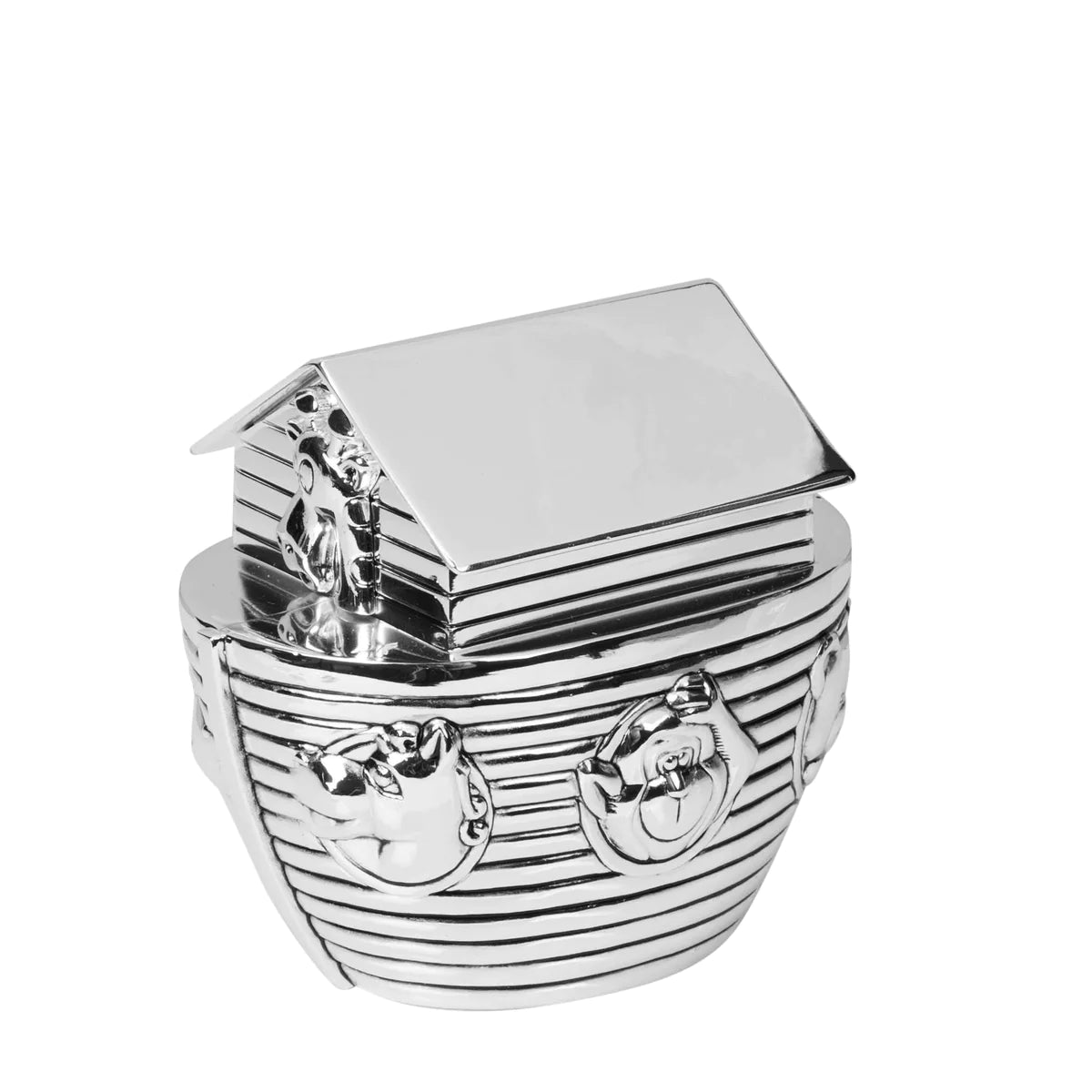 Silver Noah's Ark Money Bank