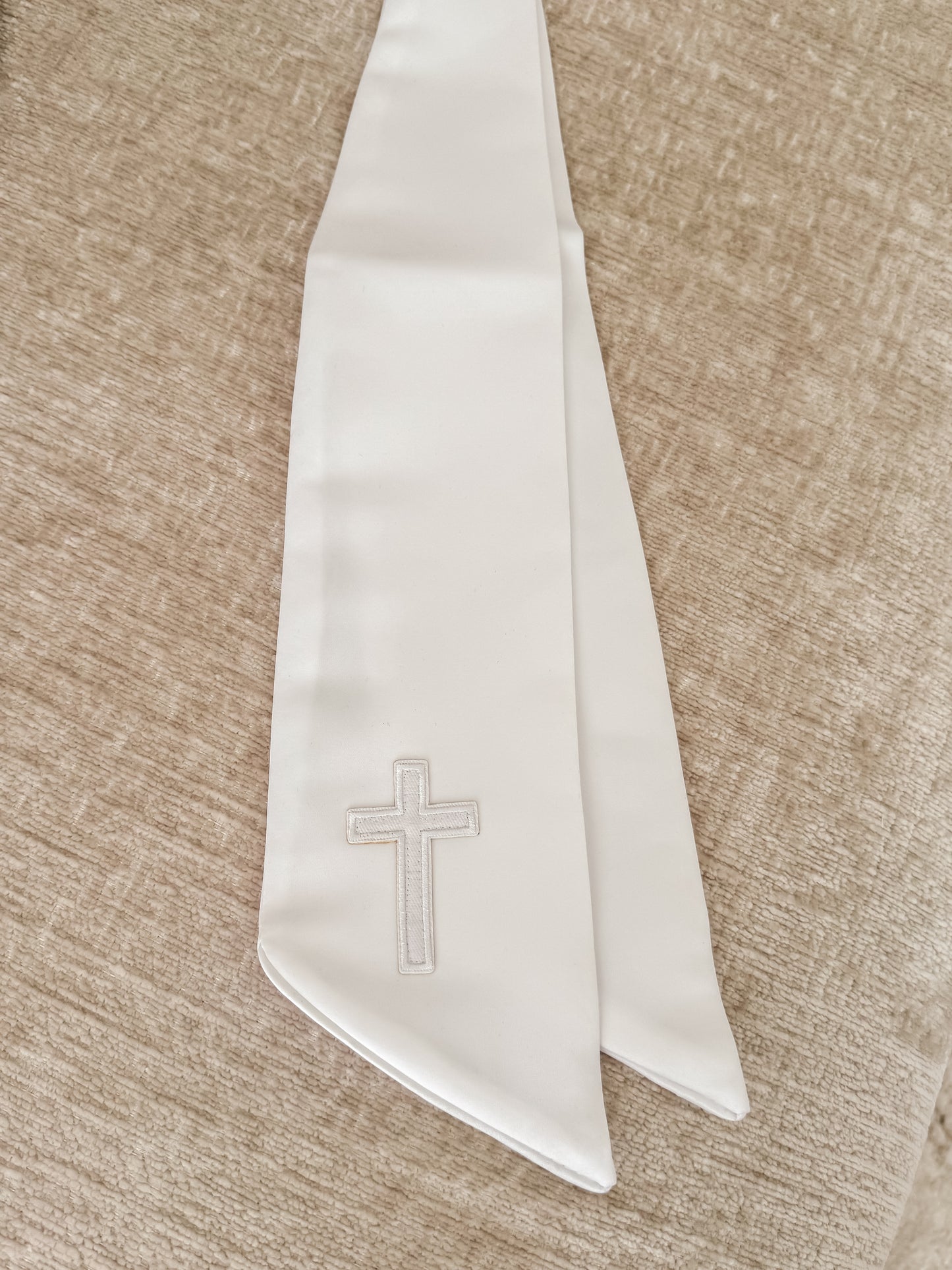 Baptism Satin Stole With Cross