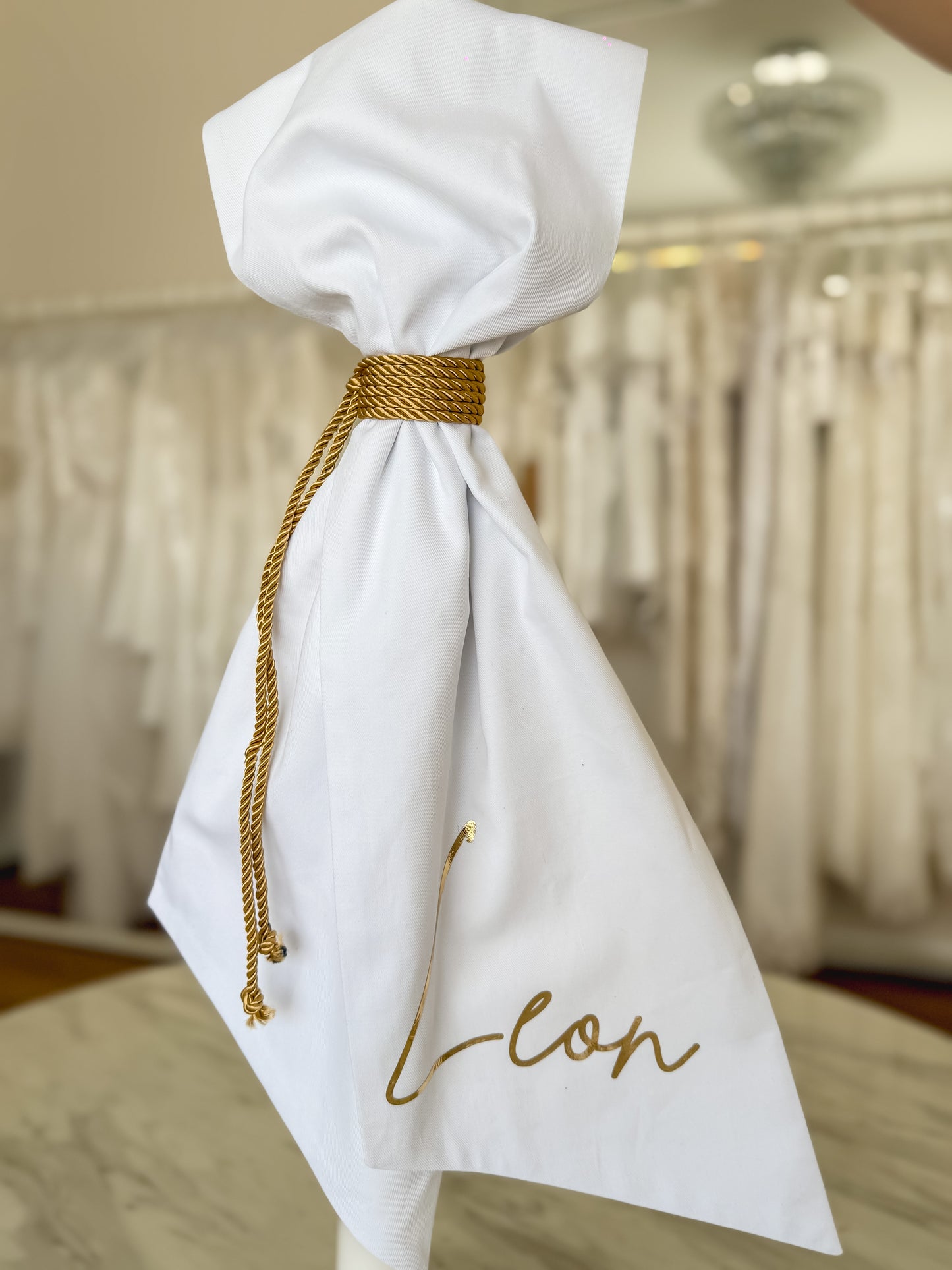 Orthodox Christening Candle - Personalised Gold Name