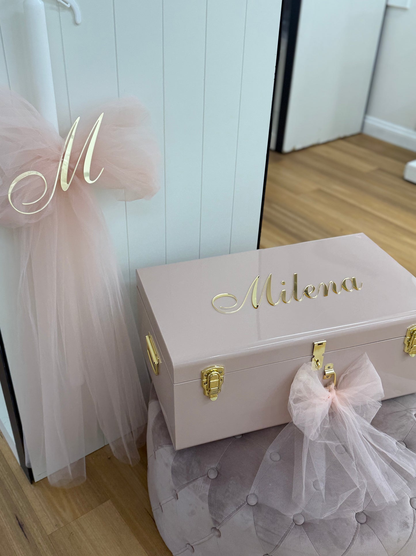 Orthodox Christening Candle - Tulle Bow