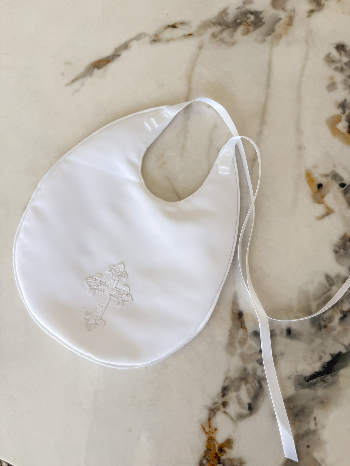 Christening Satin Bibs - Assorted
