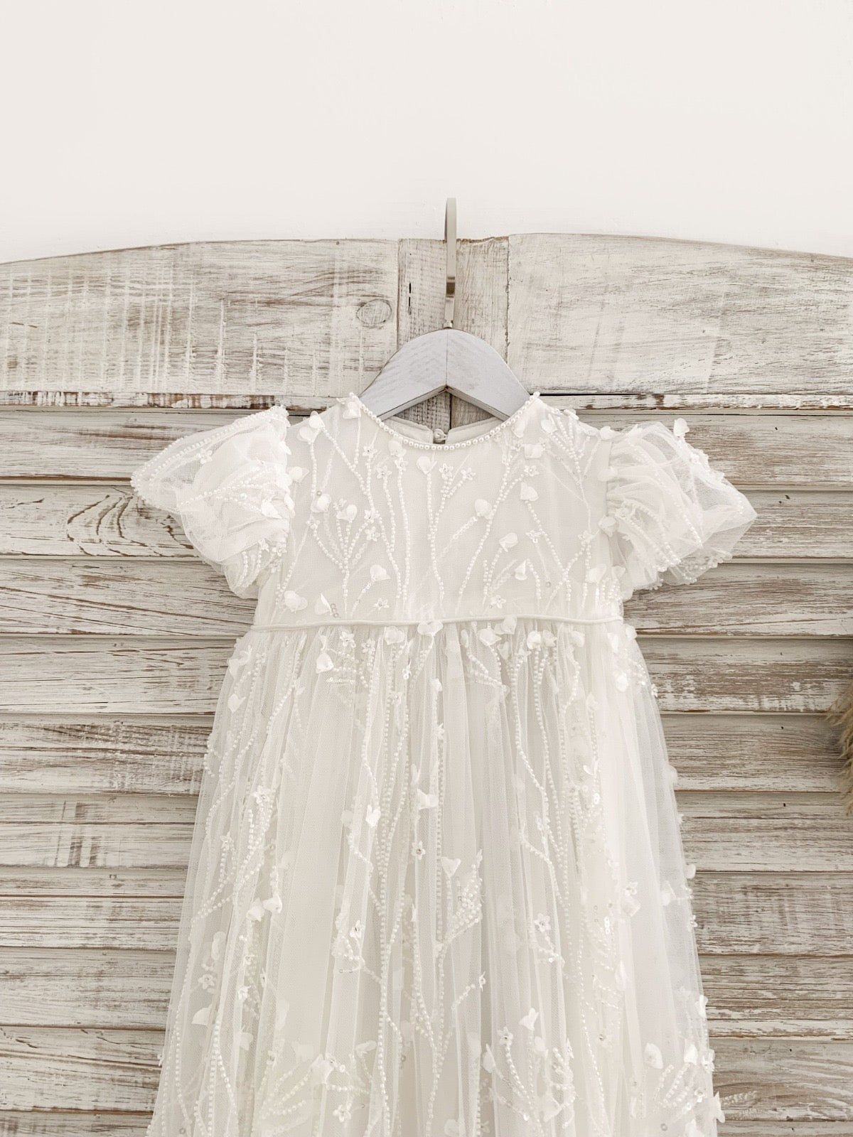 Valentina Floral Lace Christening Gown PRE-ORDER