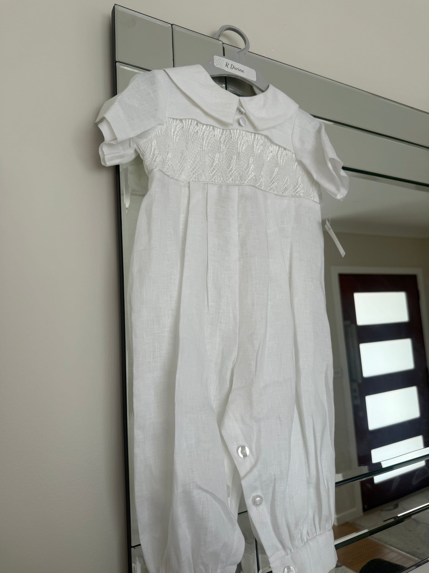 Nicco Linen Lace Romper- SAMPLE DISCONTINUED