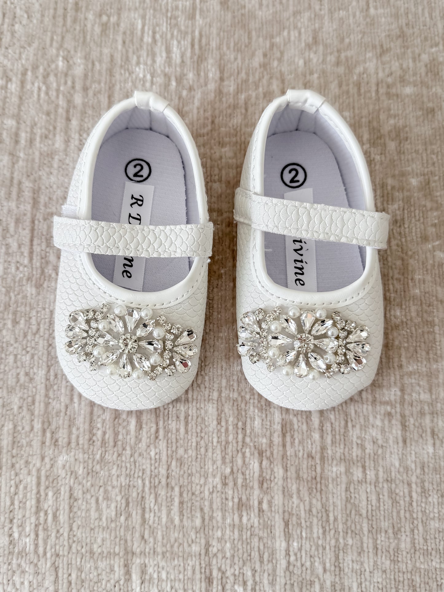 Christening White Embellished Shoe