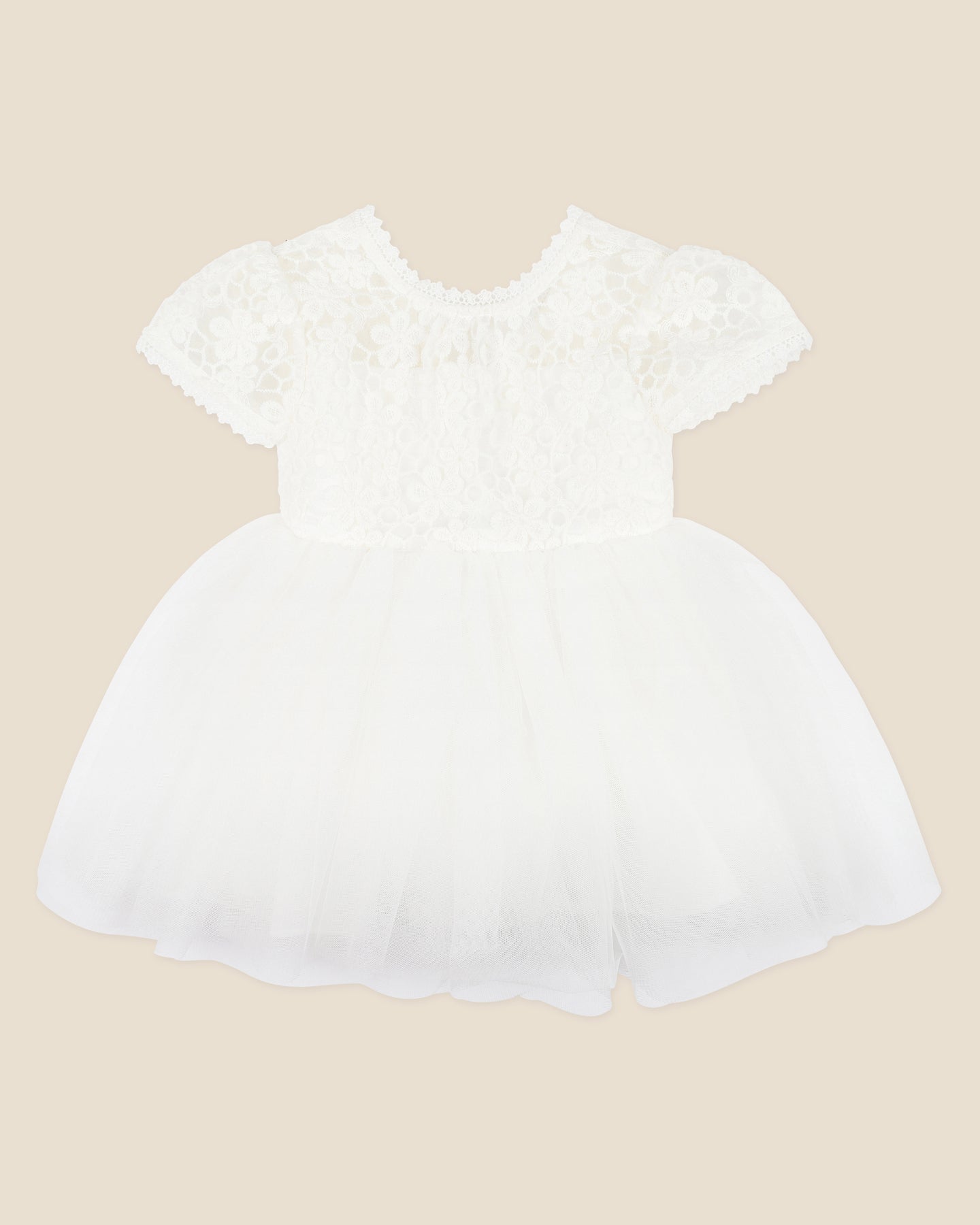 Lace Bodice Back Bow Dress