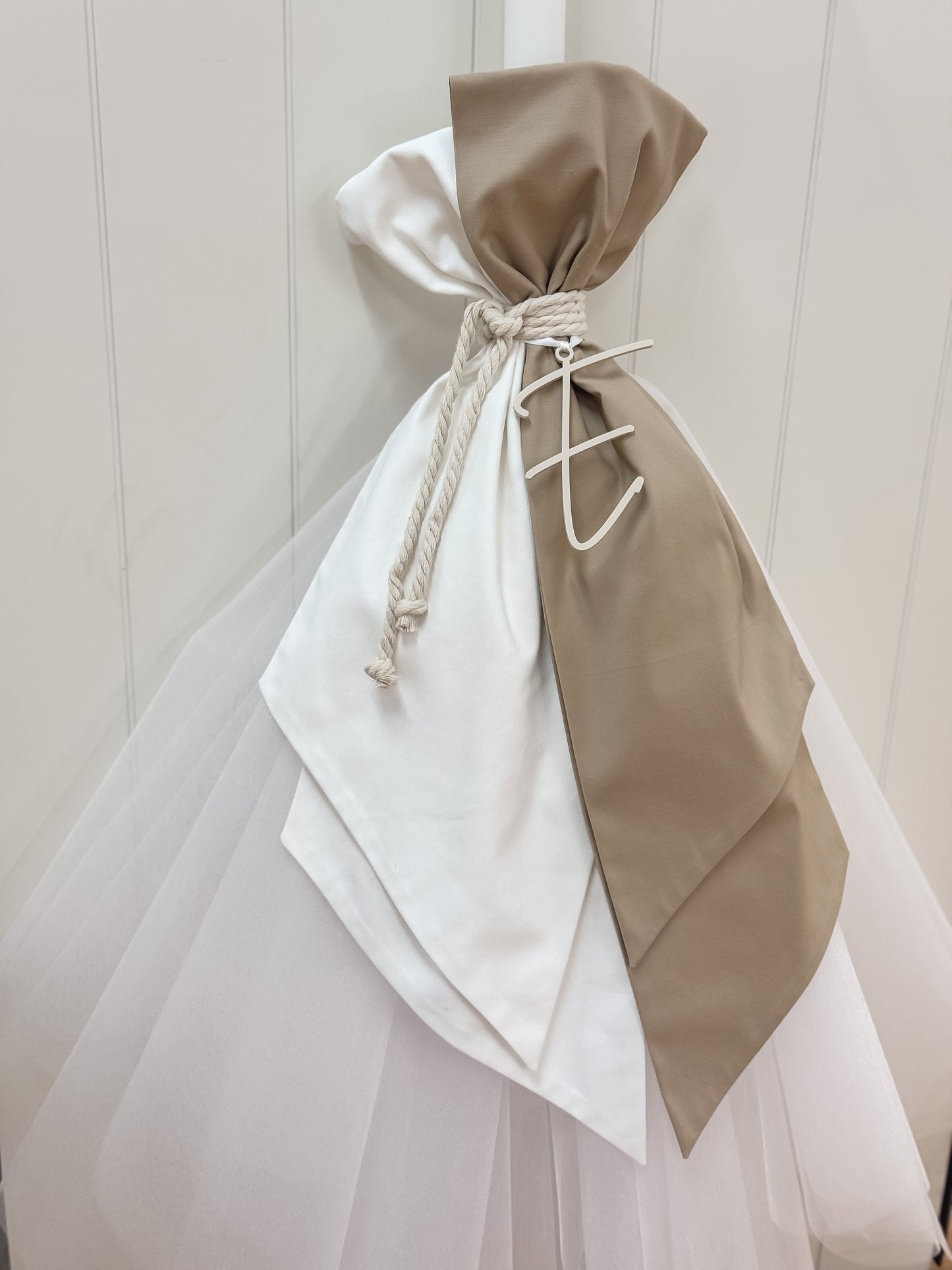 Orthodox Christening Candle - Layered Fabric