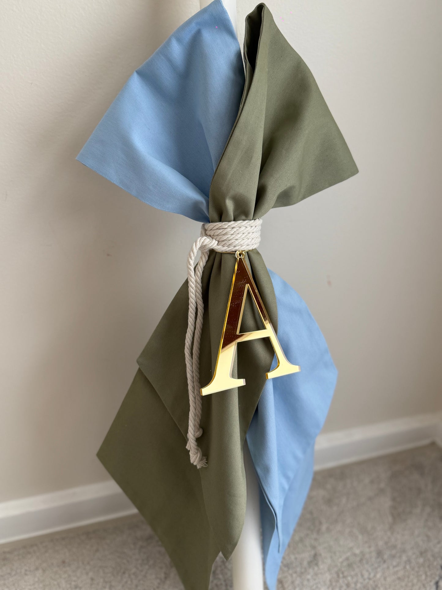 Orthodox Christening Candle - Layered Fabric