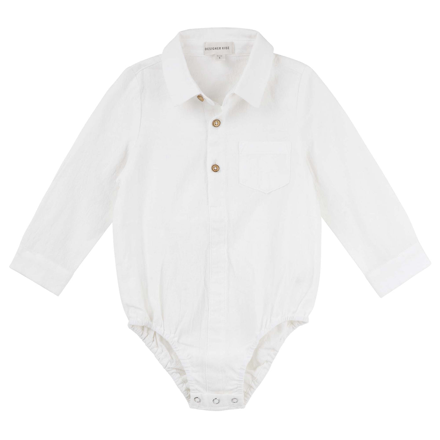 Archie Long Sleeve Button Romper