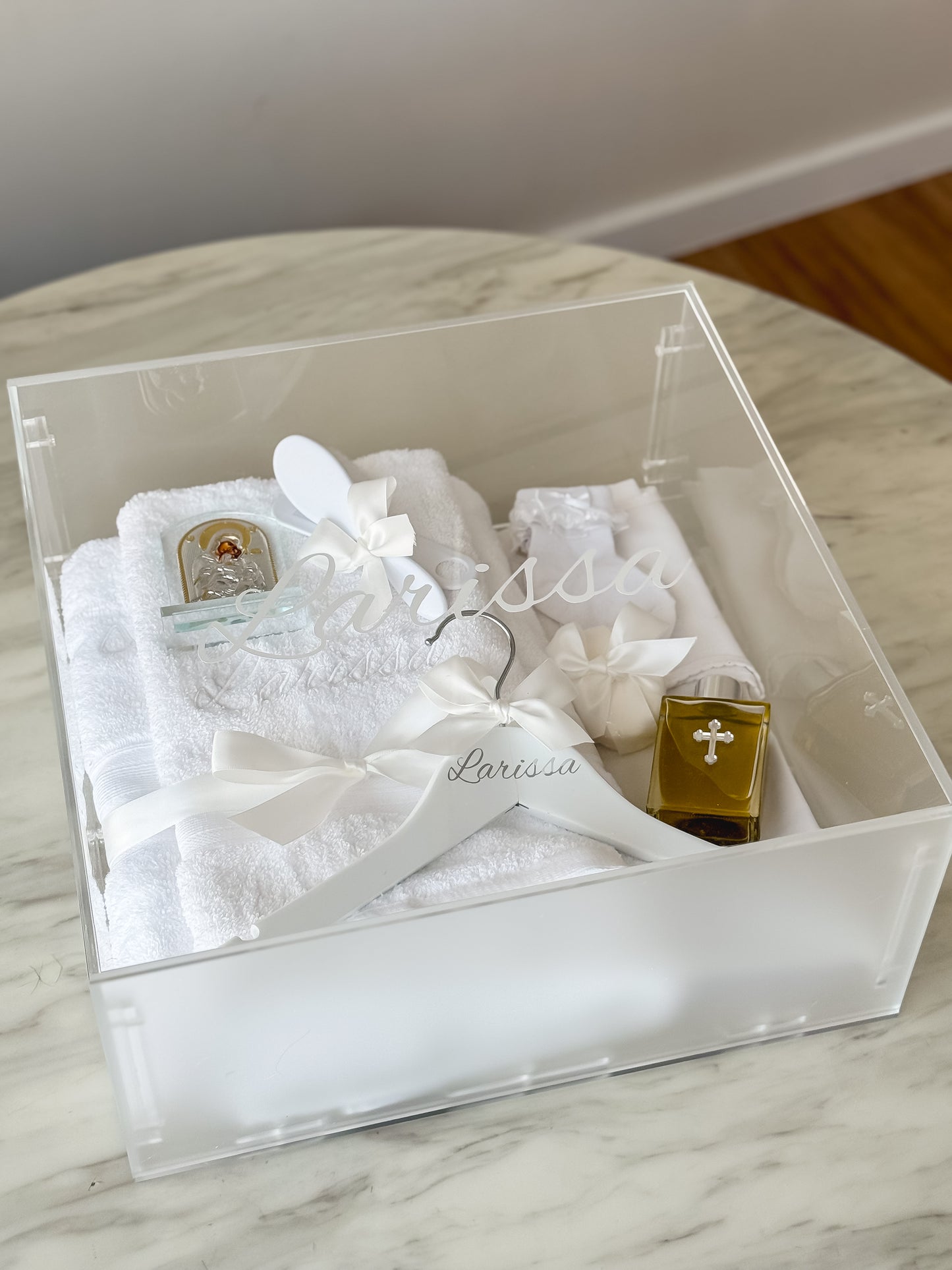 Frosted Acrylic Christening Box
