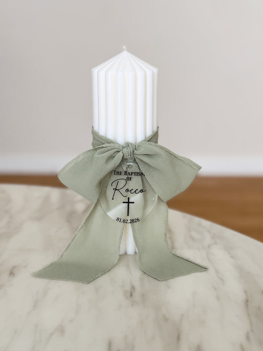 Circus Pillar Baptism Candle