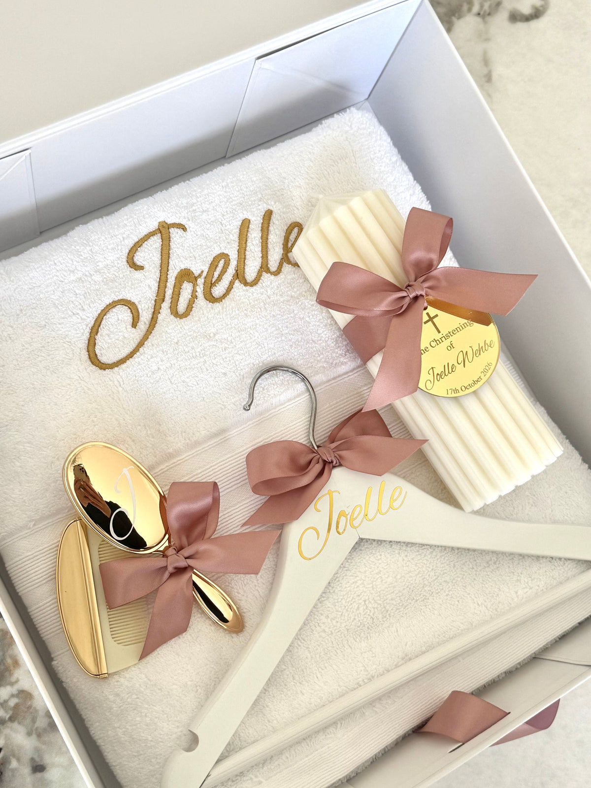 Circus Personalised Baptism Candle With Plaque