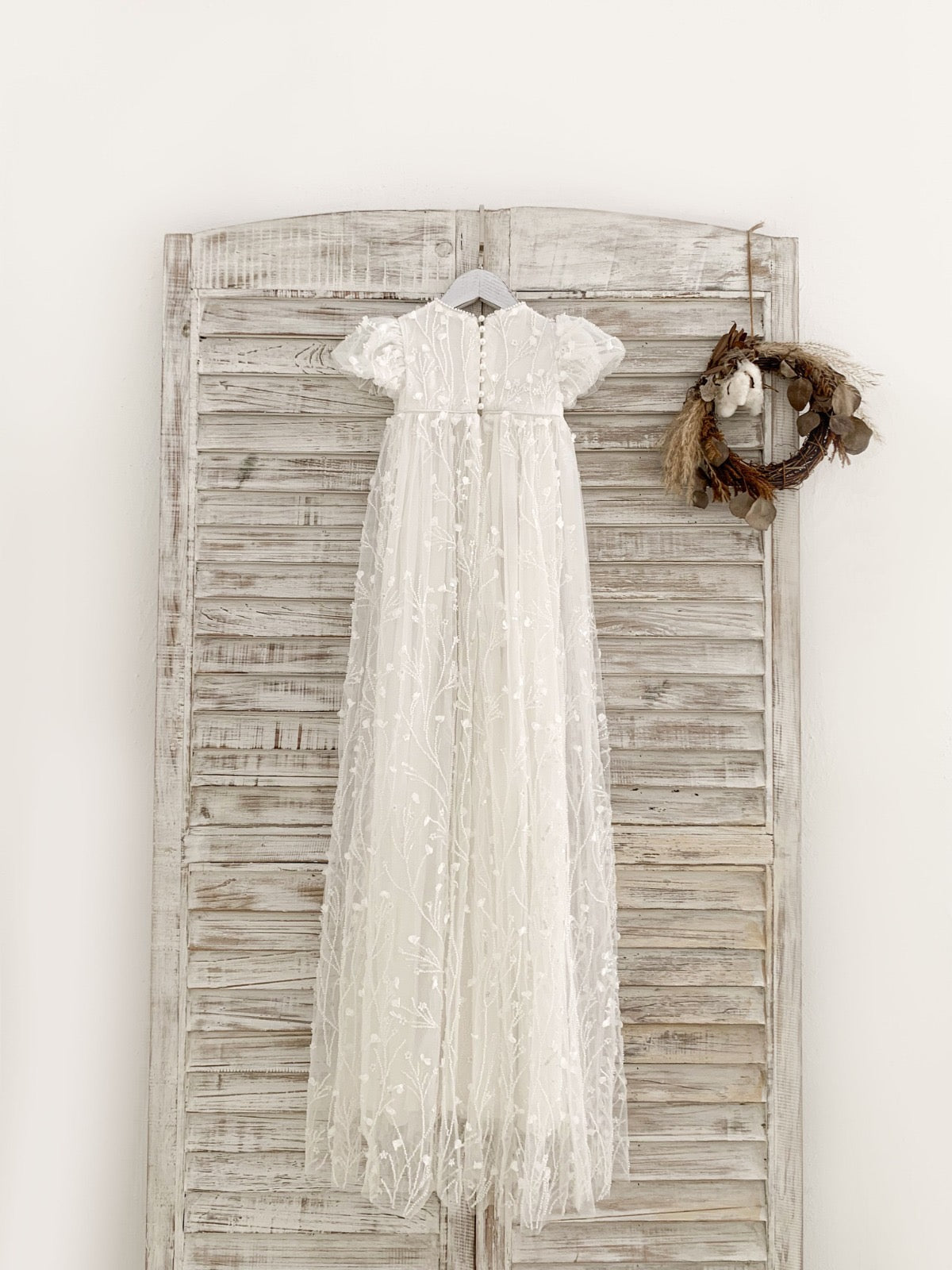 Valentina Floral Lace Christening Gown PRE-ORDER