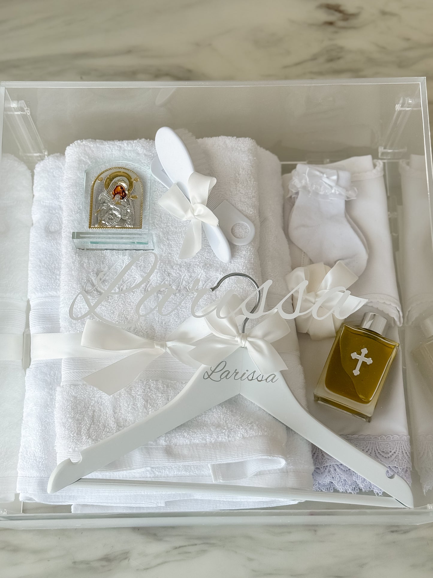 Frosted Acrylic Christening Box