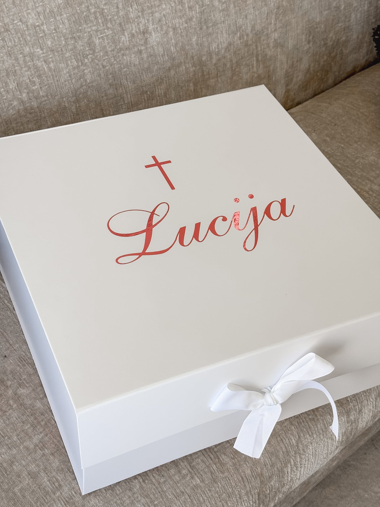 White Christening Box - Large