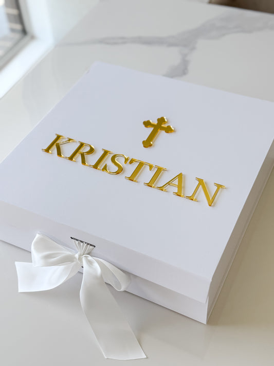 White Christening Box - Regular