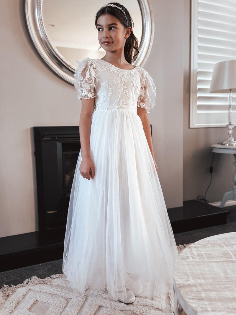 Eva Embroidered White Dress