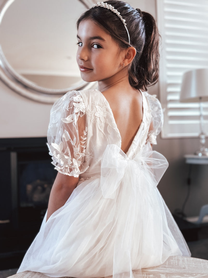 Eva Embroidered White Dress