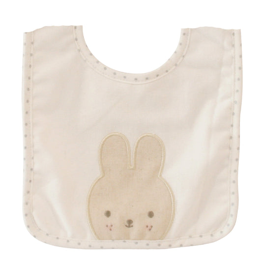 Linen Bunny Bib - Ivory