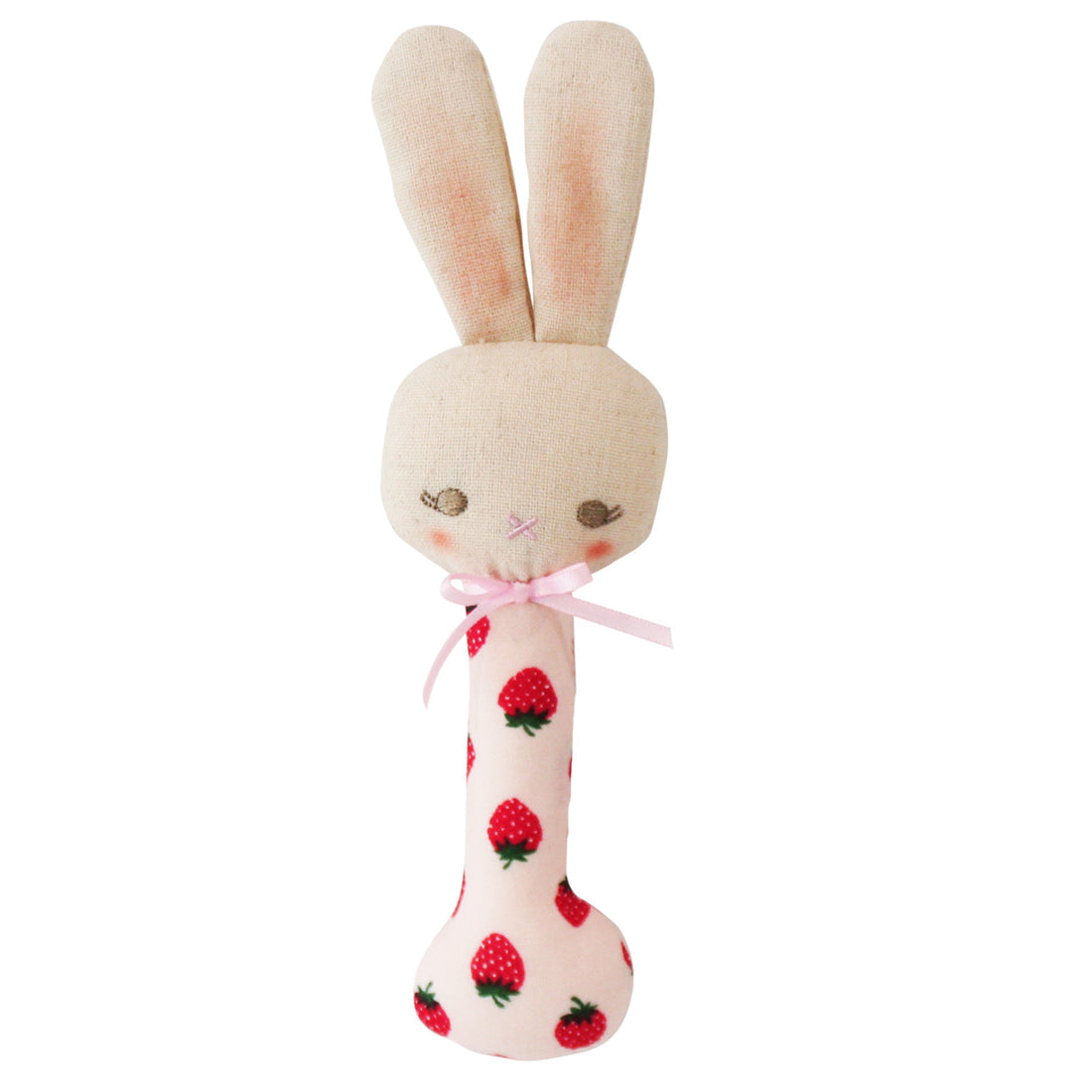 Alimrose Stick Rattle - Bunny Strawberries